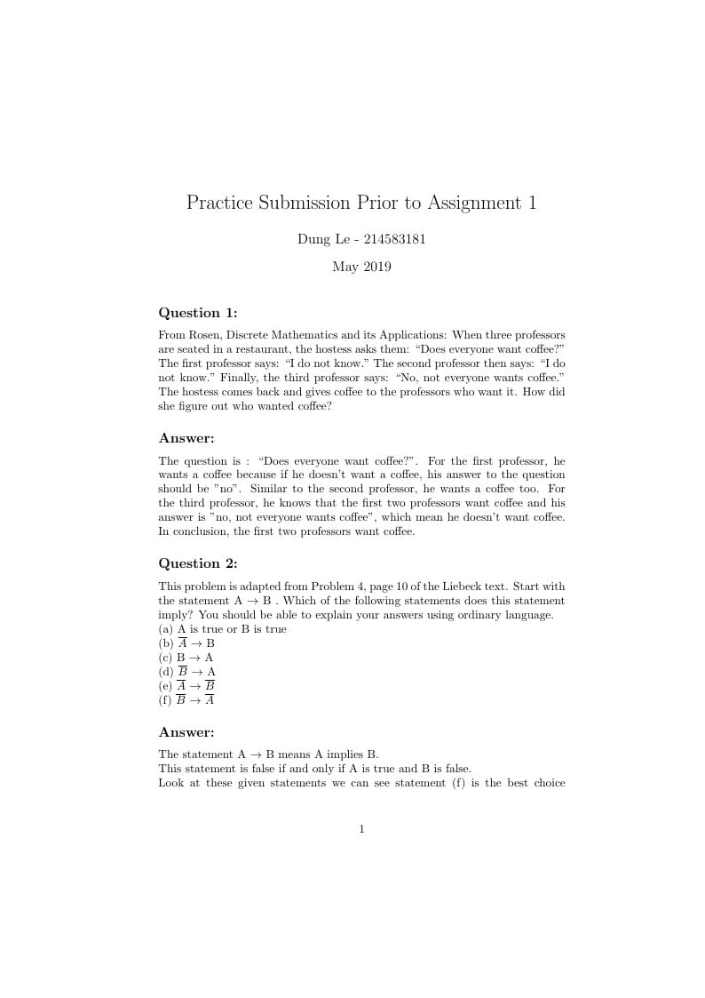 Prior Assignment 1