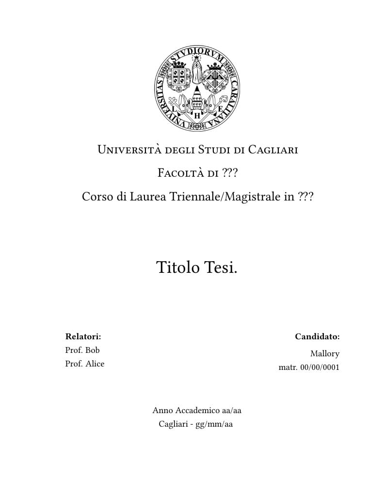 Università di Cagliari - Tesi