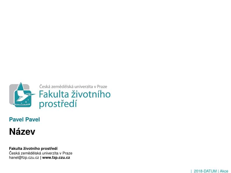 FZP CZU prezentace