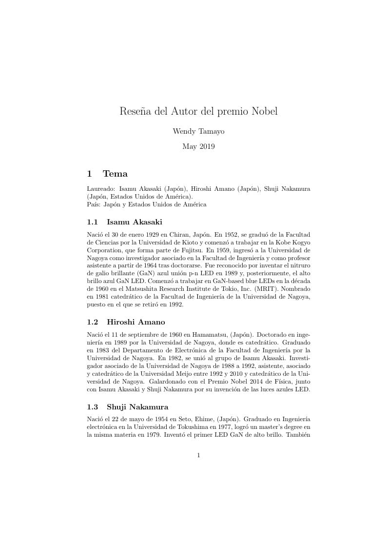 Reseña del Autor del premio Nobel