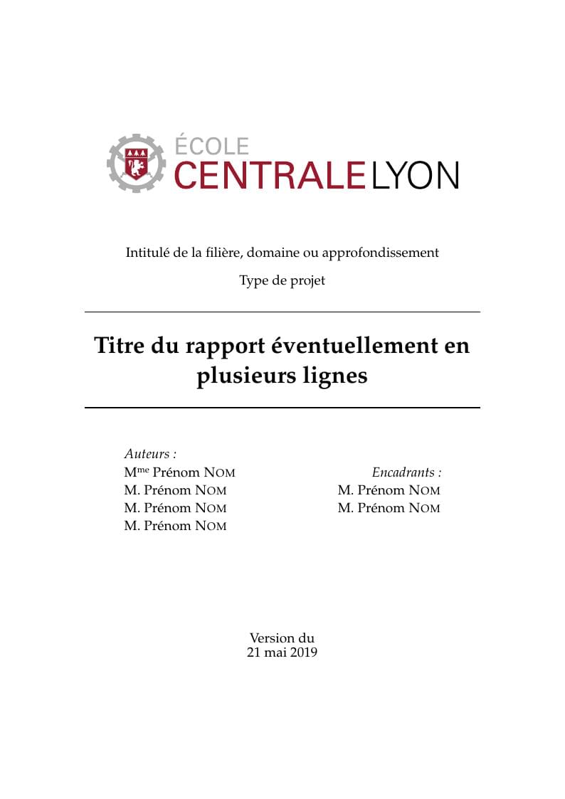Modèle Rapport ECL