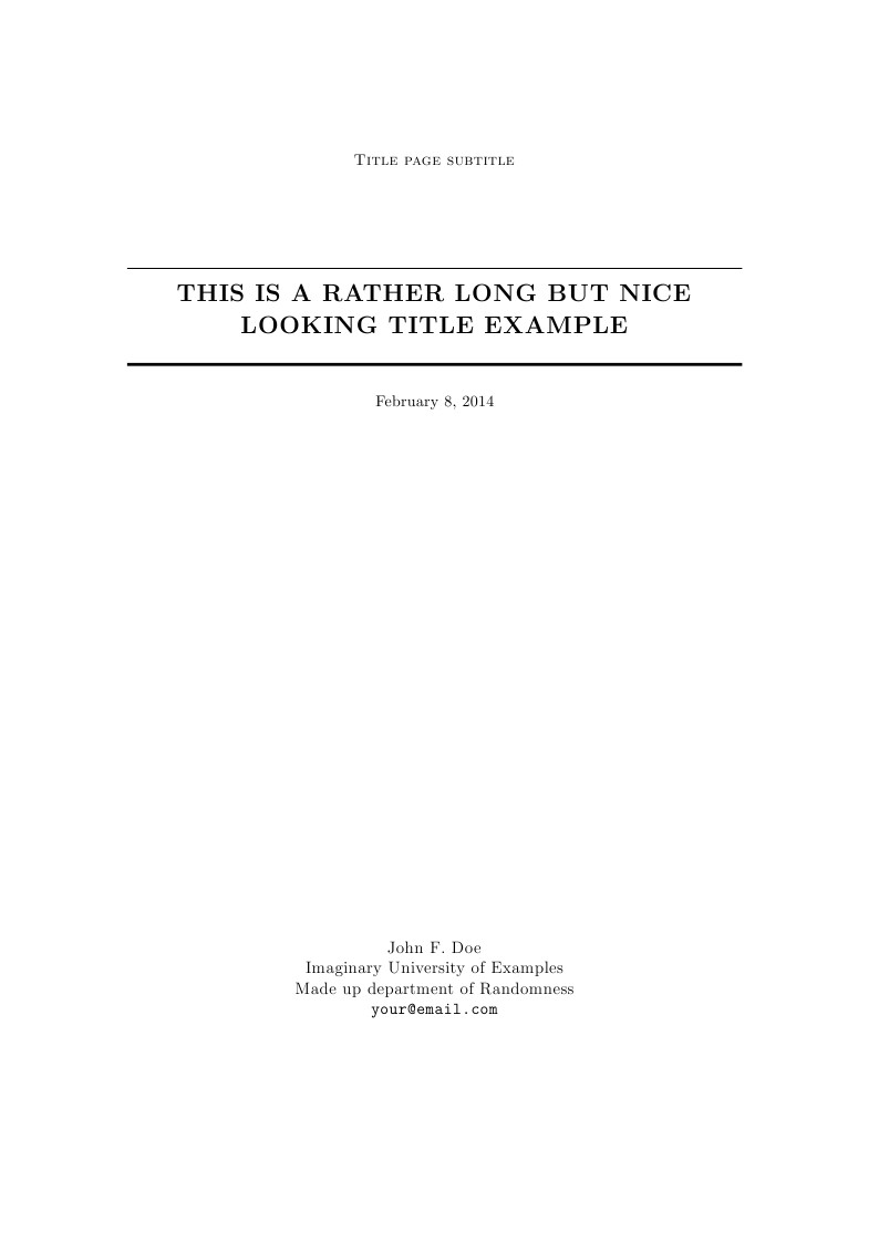 Project Titlepage