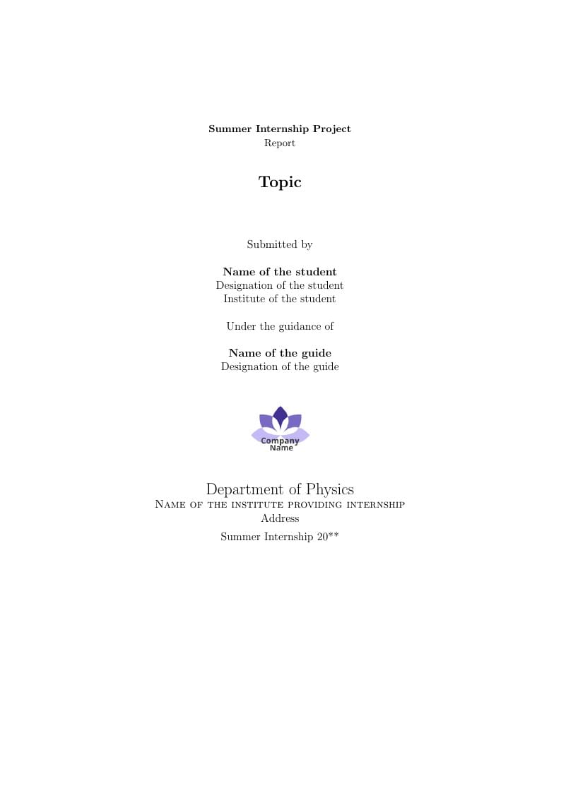 Internship Report