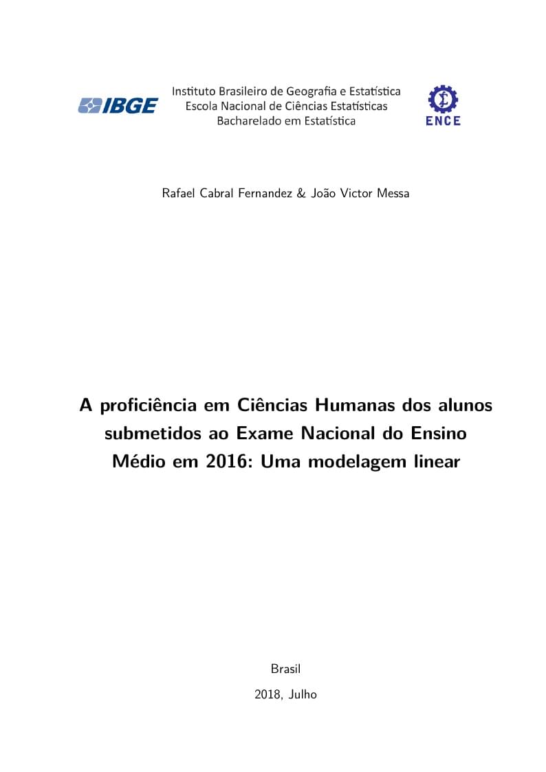 Trabalho de Modelos Lineares