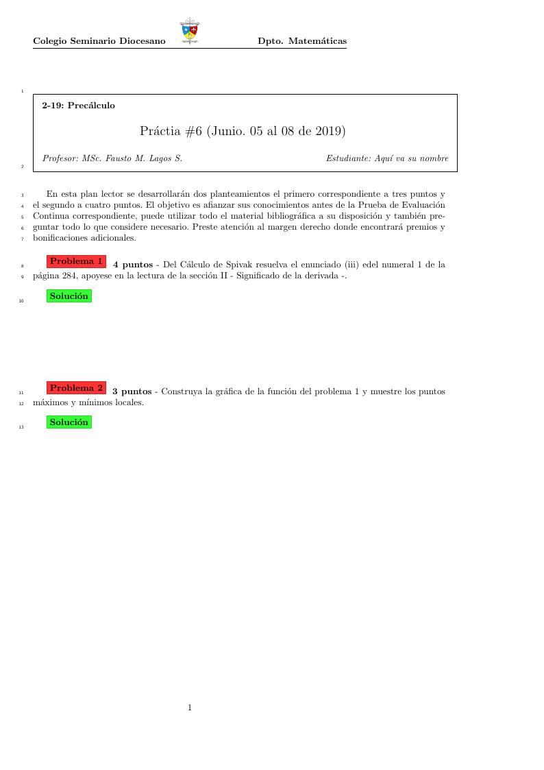 Plan lector 6