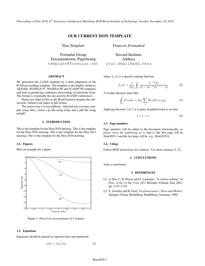 Our current ISon template