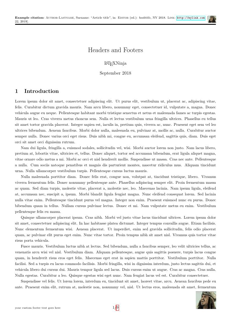 Headers and Footers Tutorial