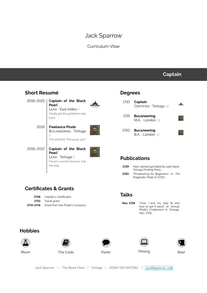 Simple Academic CV