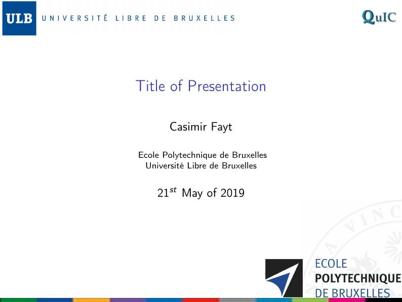 ULB Beamer Template