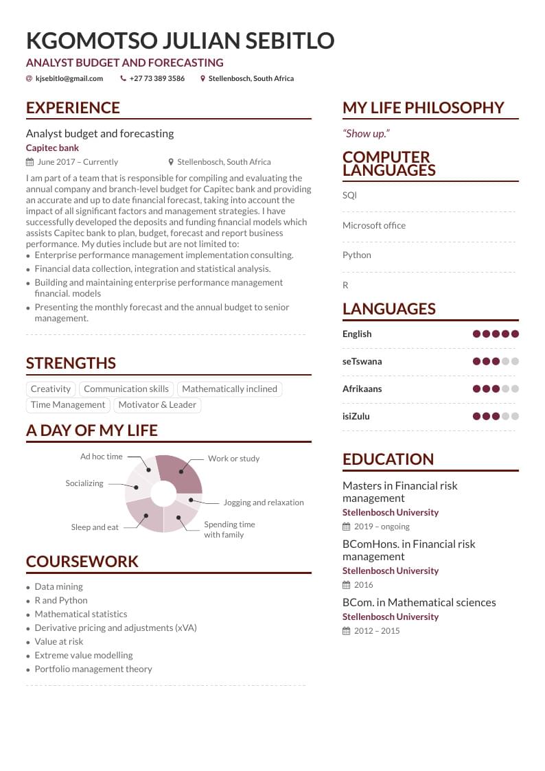 Kgomotso Julian Sebitlo's CV