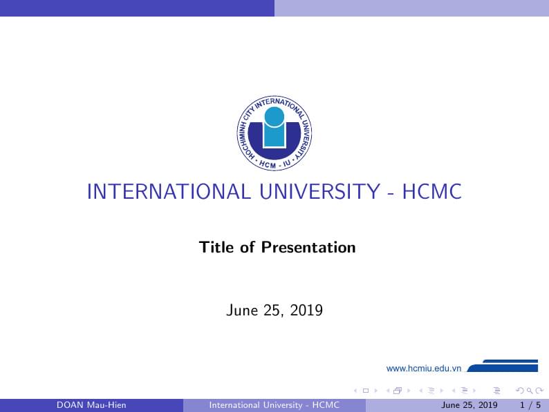 HCMIU Beamer Template