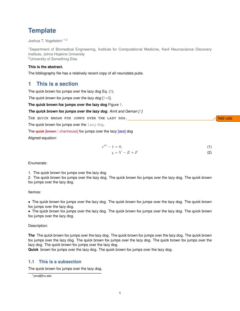 NeuroData LaTeX template