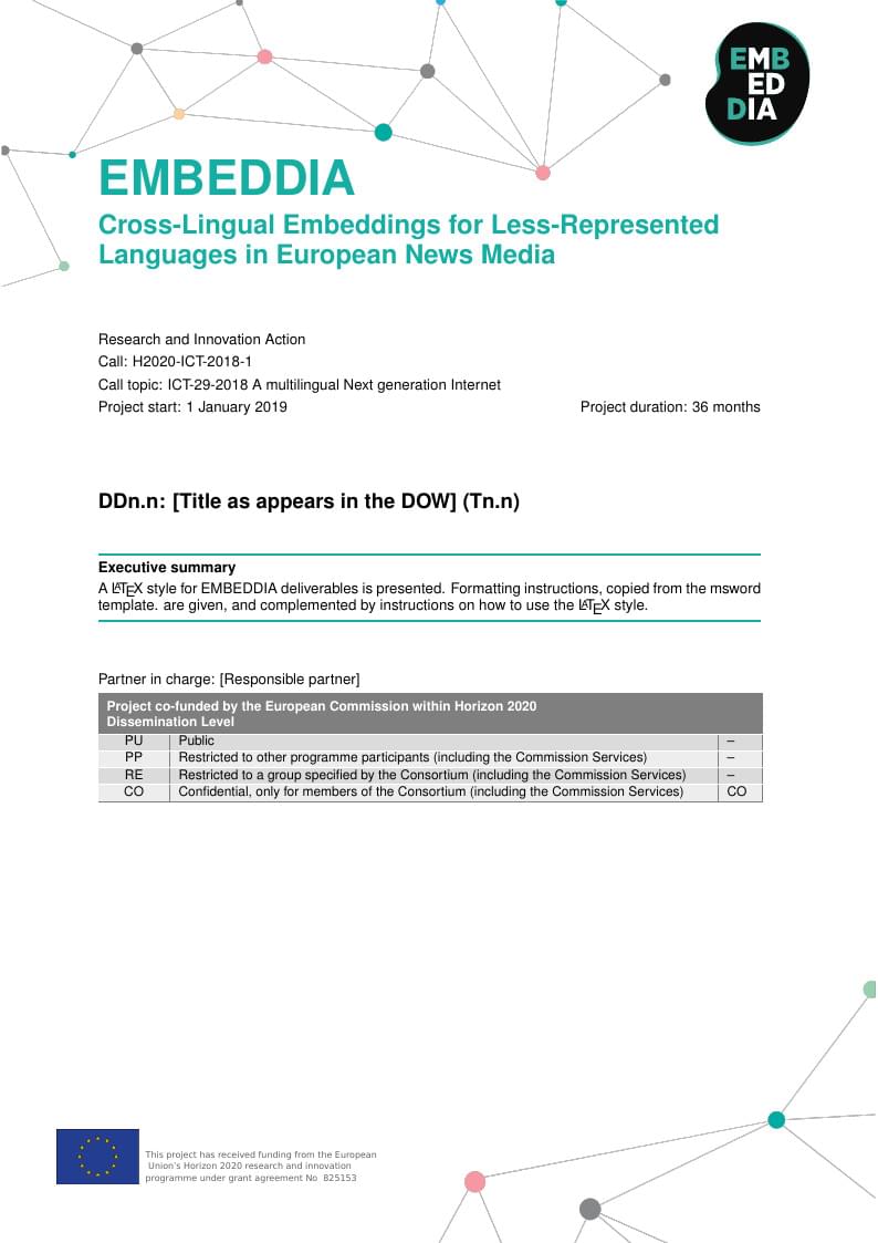 EMBEDDIA-deliverable