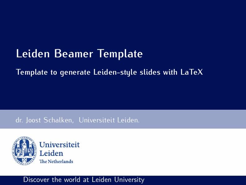 Leiden Beamer Theme