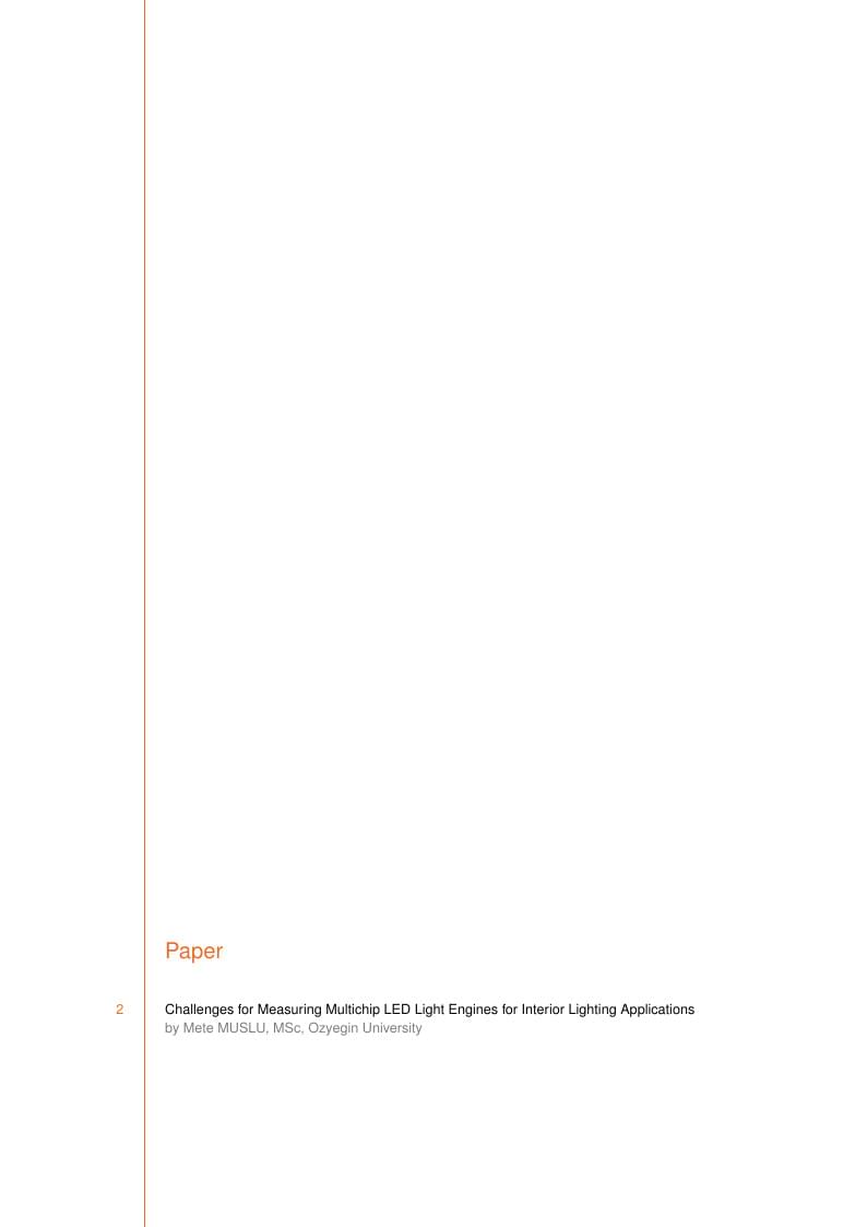 Challenges for Measuring Multichip LED Light Engines for Interior Lighting Applications