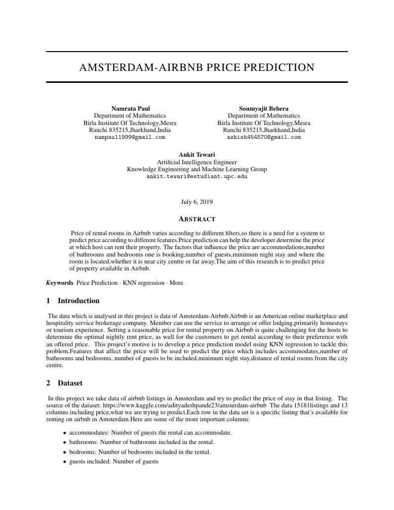 AMSTERDAM-AIRBNB PRICE PREDICTION