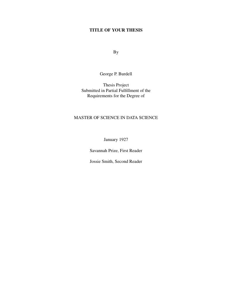 Northwestern University Thesis Template