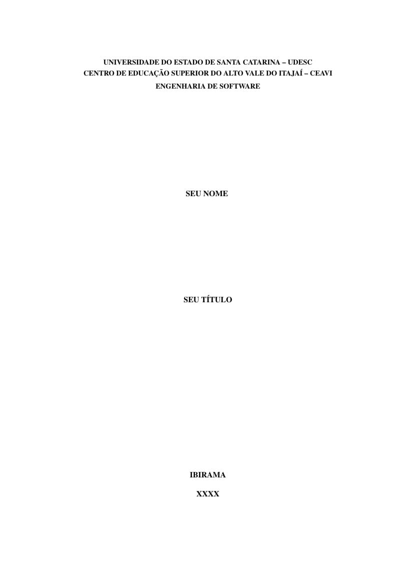 TCC - Engenharia de Software - CEAVI/UDESC