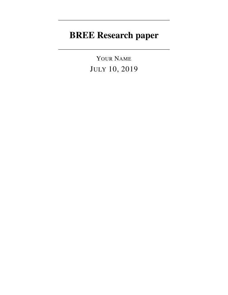 BREE Intern research paper template