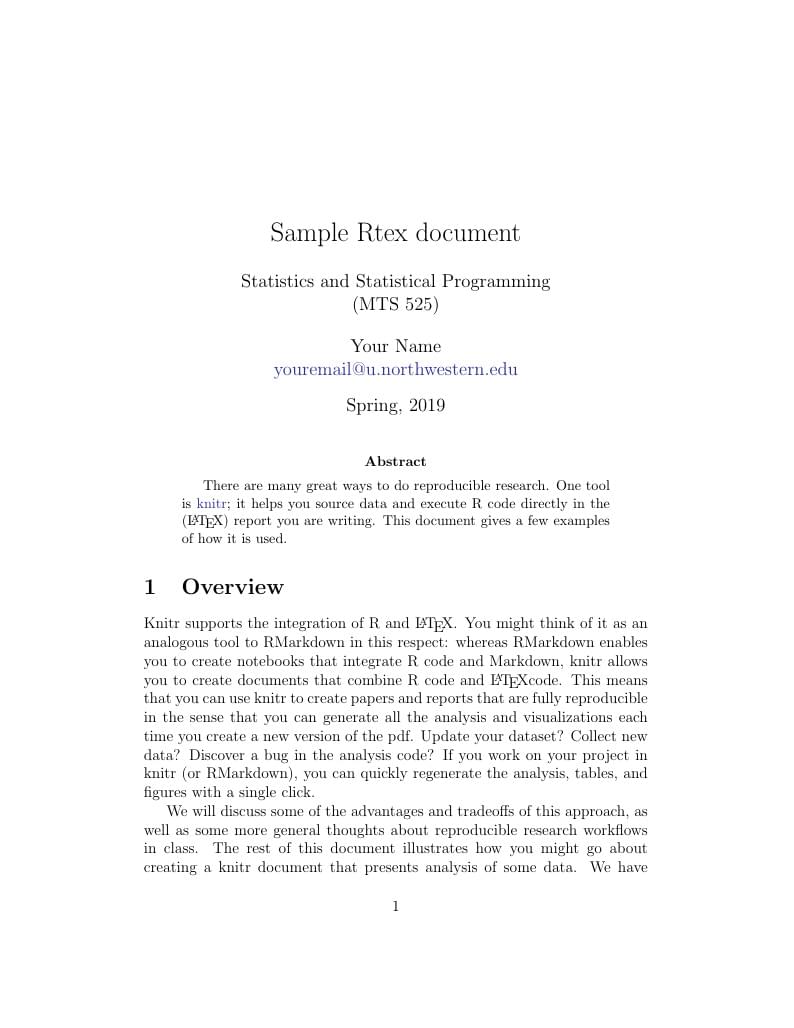 Sample Rtex document