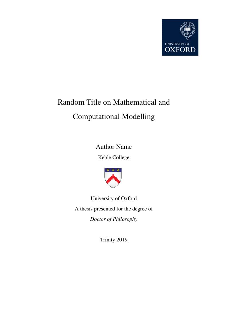 Thesis Template OxfordPav