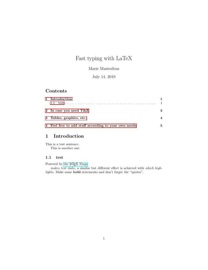 Fast typing with LaTeX