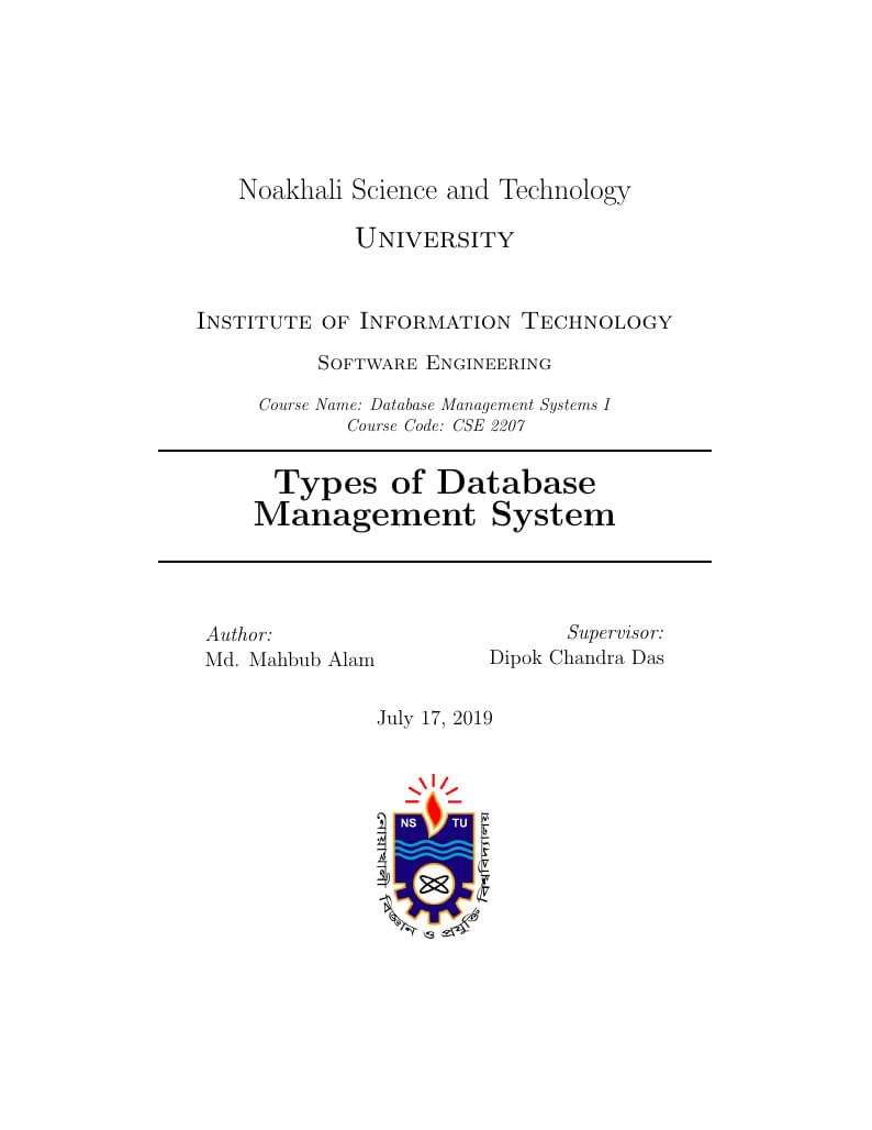 Types of Database