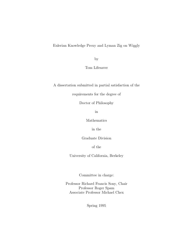 UC Berkeley Thesis Template