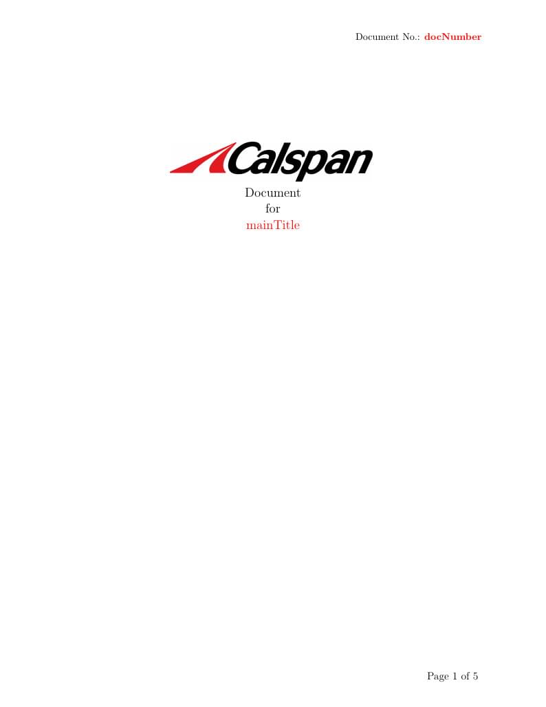 Calspan Document