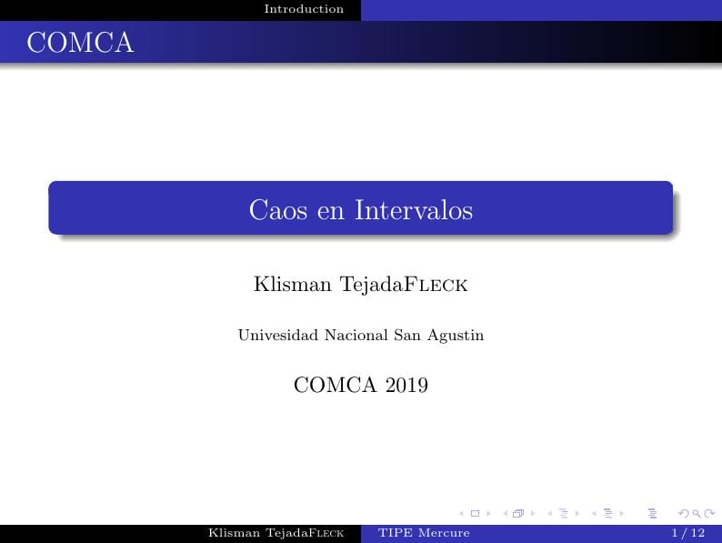 Caos en Intervalos