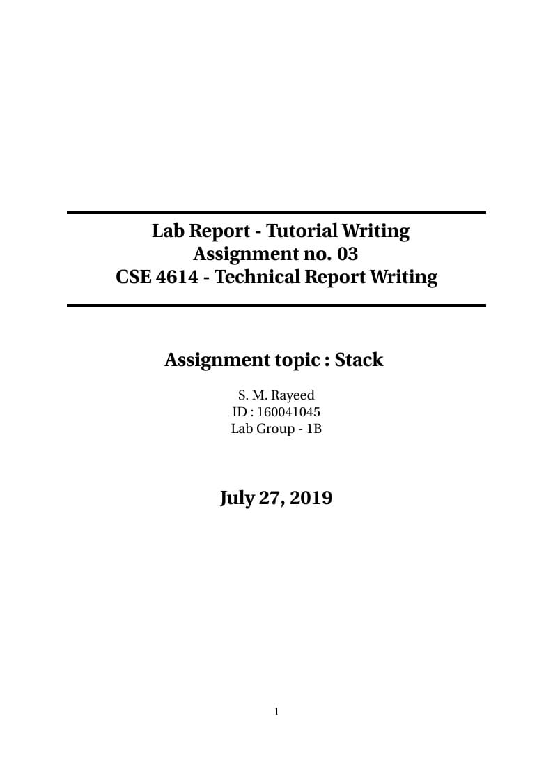 Tutorial Writing Assignment