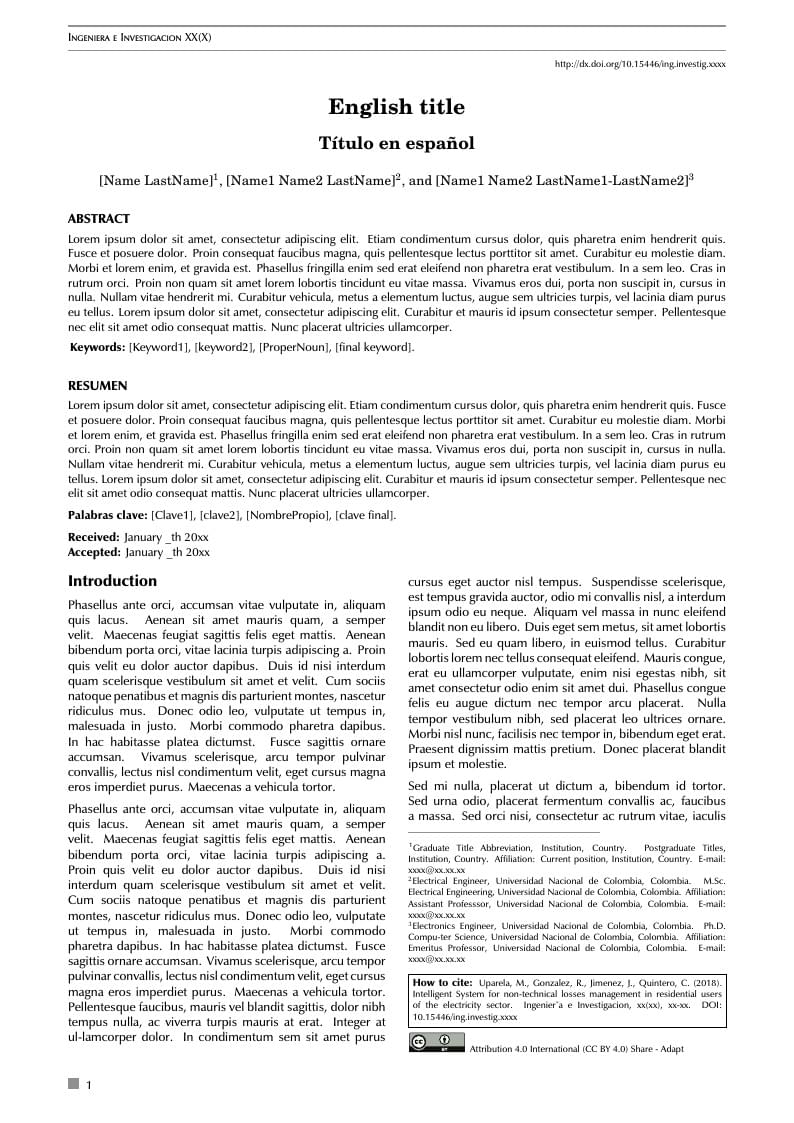 I&I Journal Template