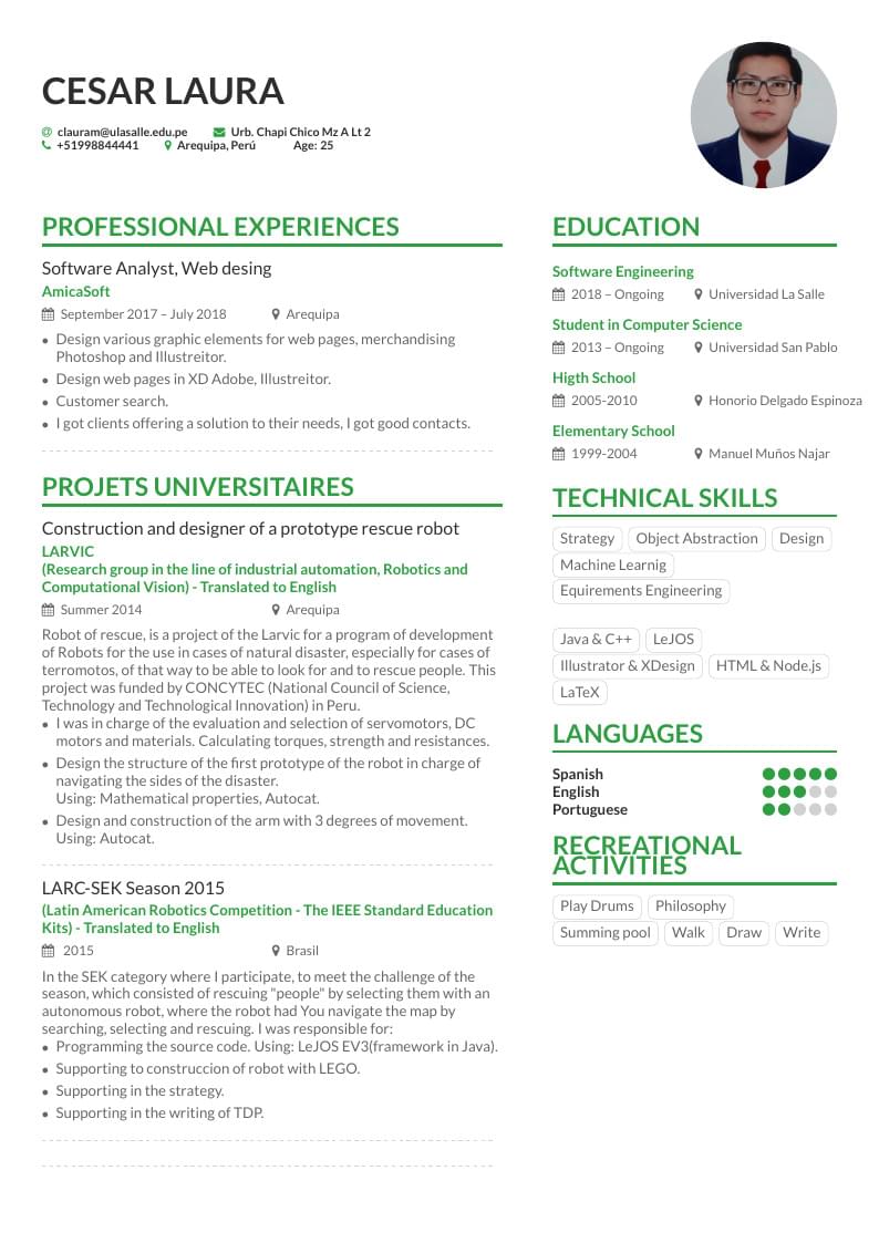 Cesar Laura's CV