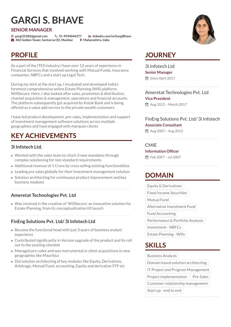 Gargi S. Bhave's CV