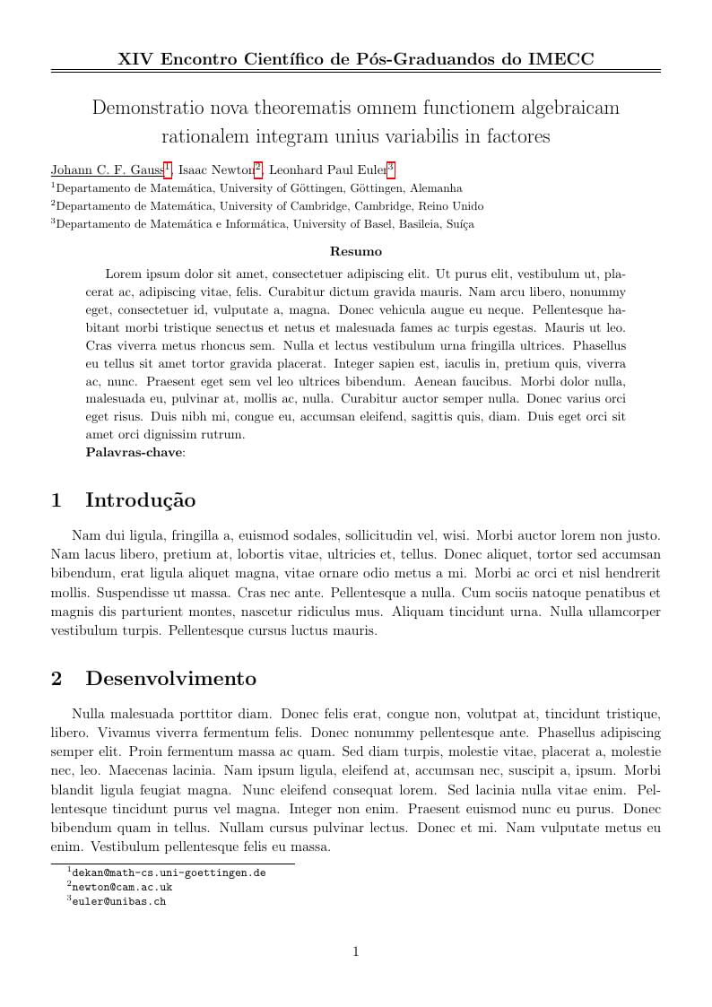 Template do Encontro de Pós-Graduandos do IMECC 2019