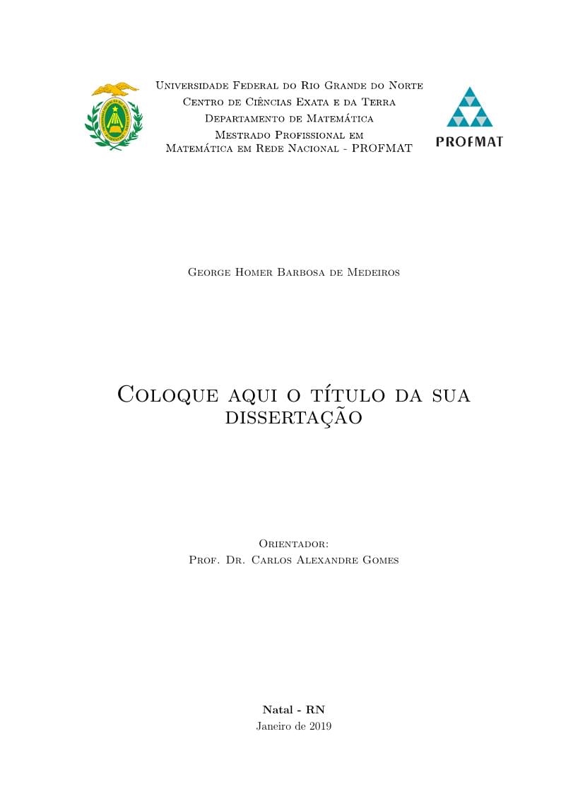Dissertação UFRN - PROFMAT
