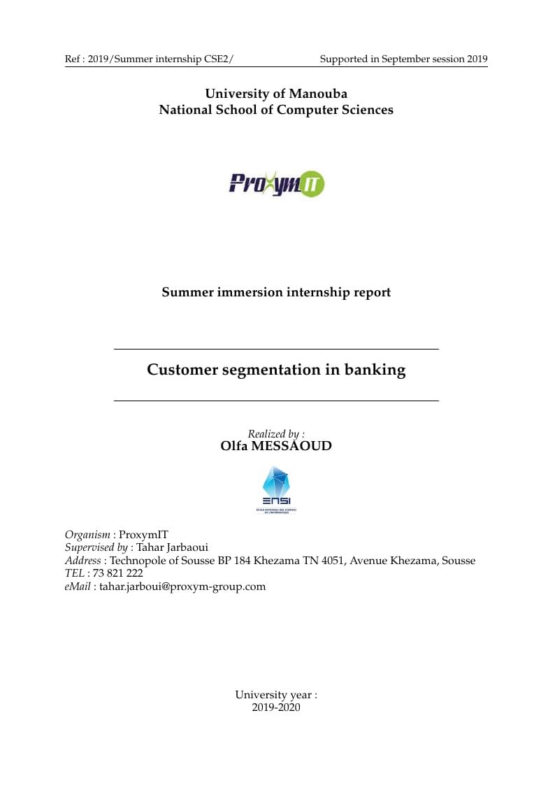 Summer Intern Report
