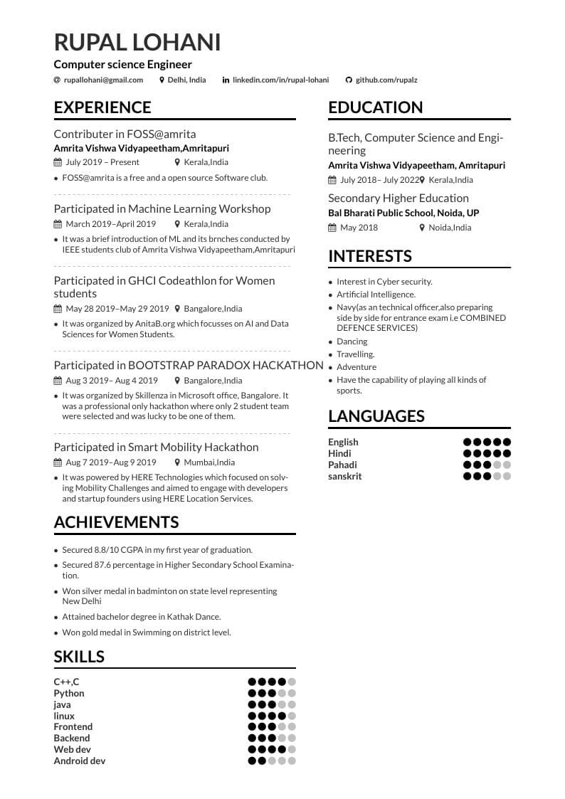 Rupal Lohani's CV