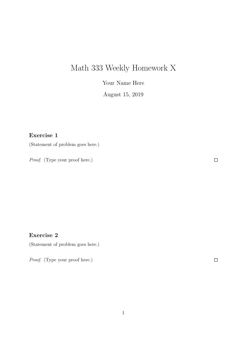 Math 333  F19 Weekly Homework Template