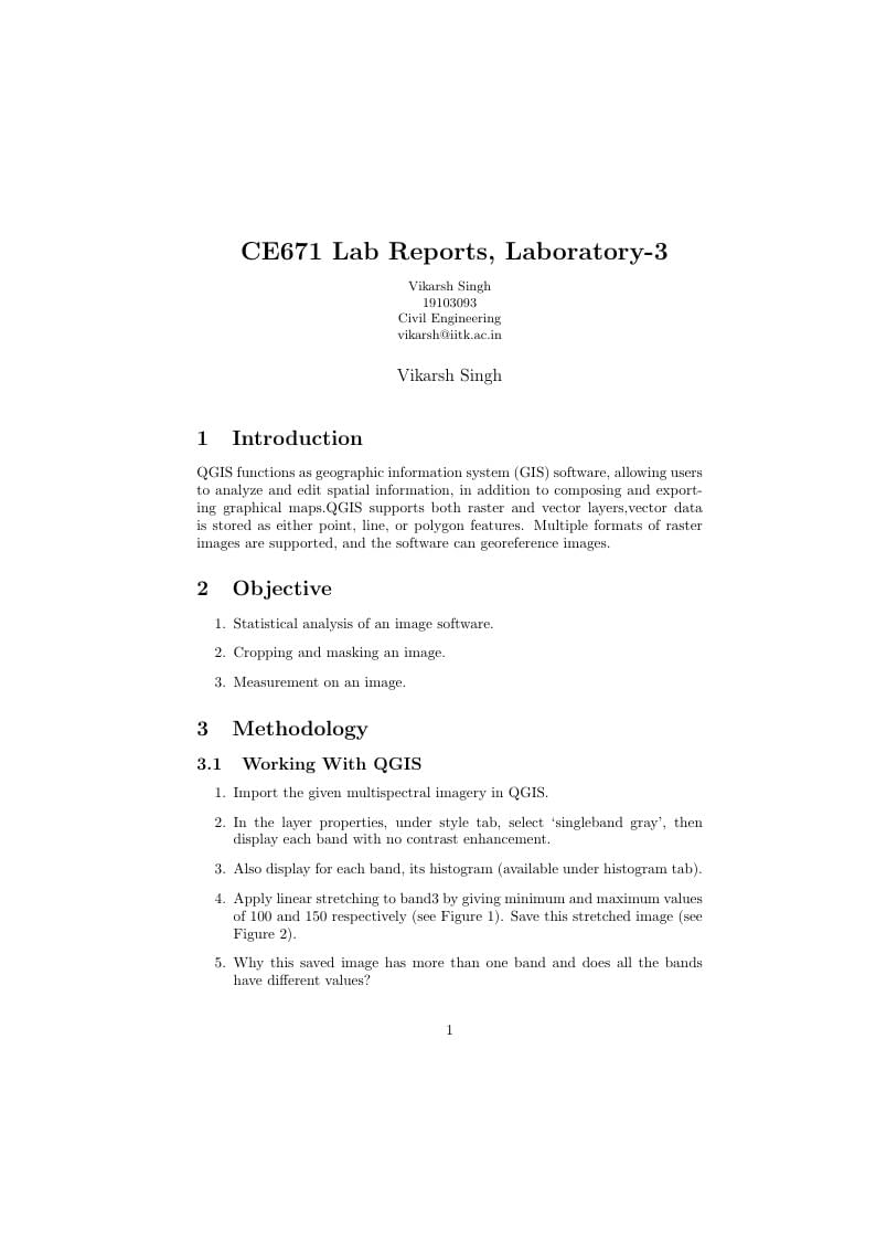 CE-671A Introduction to Remote Sensing Laboratory -3 (2019-20-I Semester)