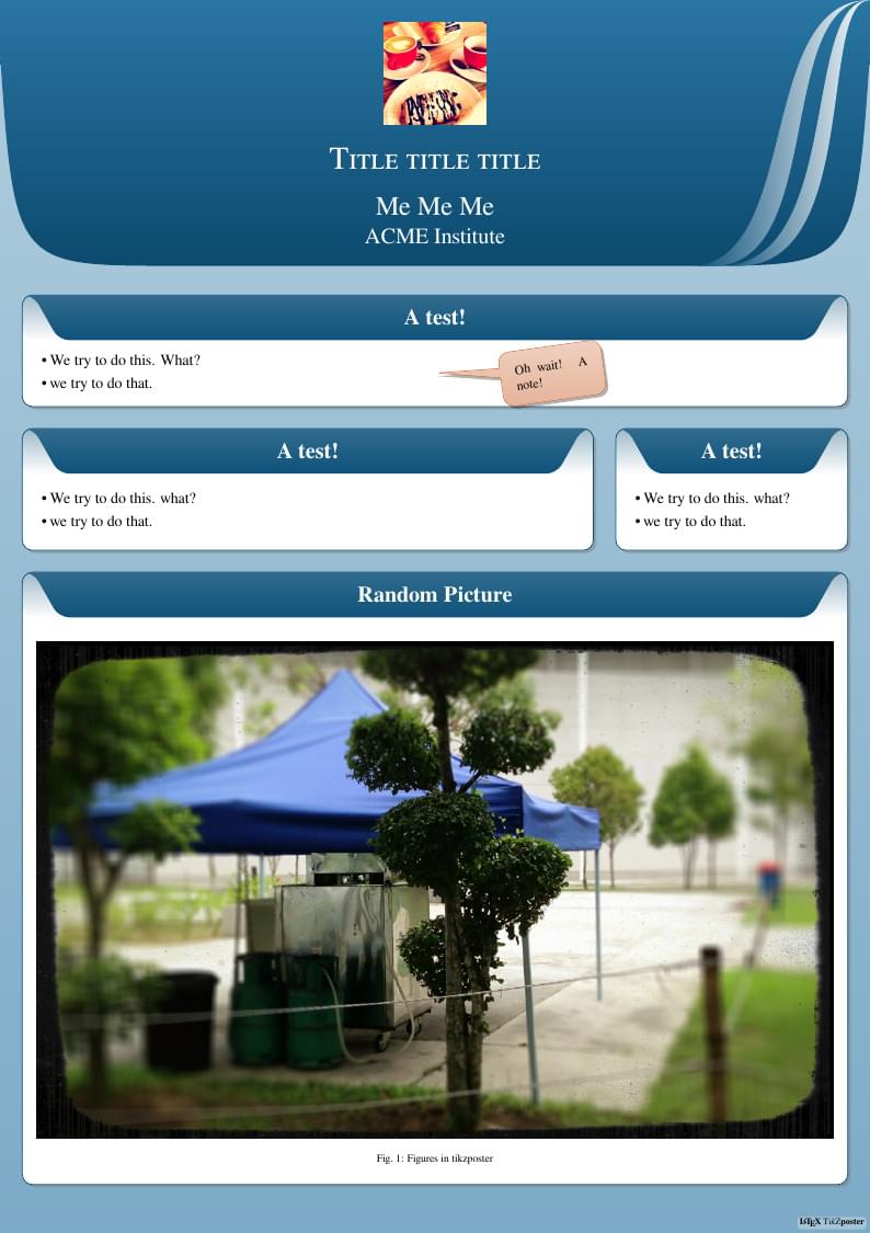 Sample tikzposter Poster (Portrait)