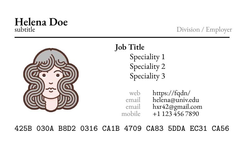 Business Card for Programmers/Developers with Photo