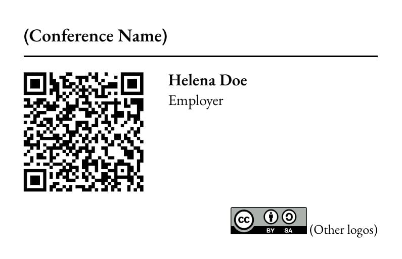 Mailmerged Conference Name Cards