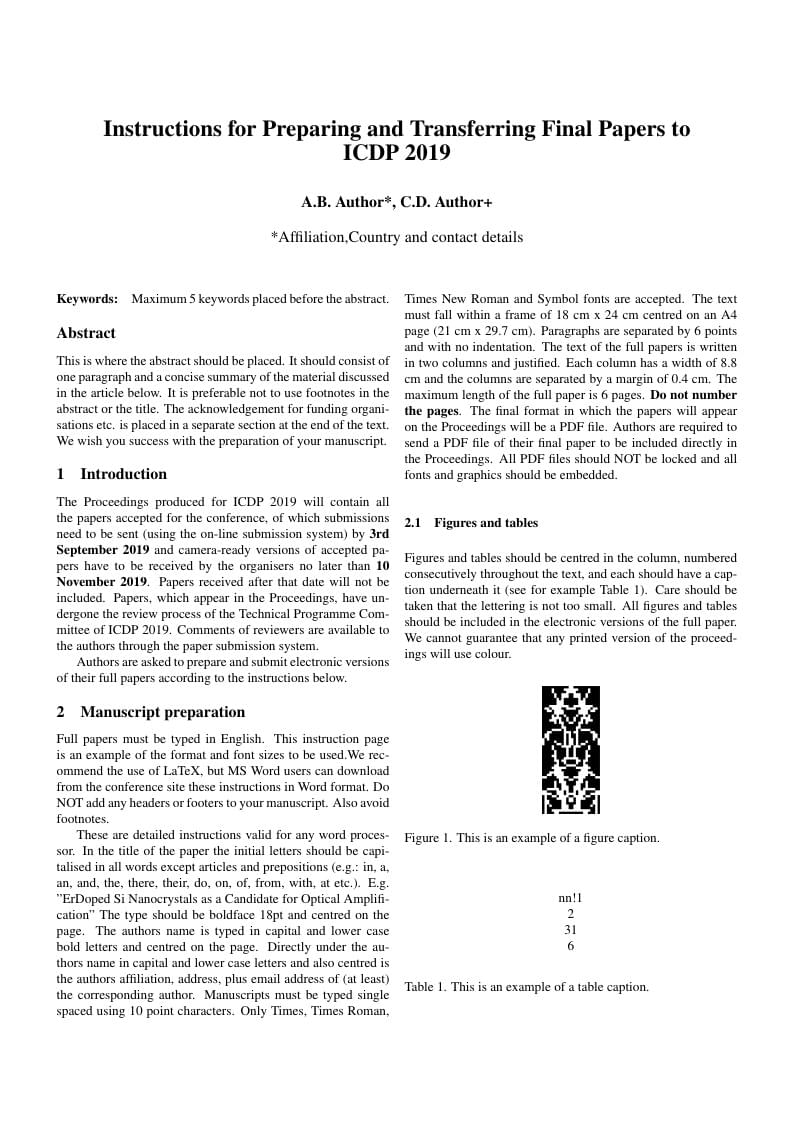 ICDP2019 template