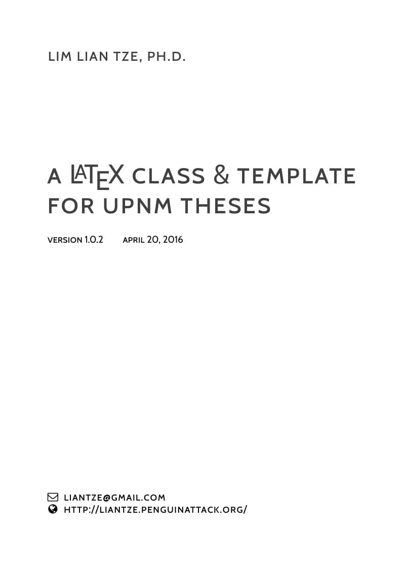 Guide on using upnmthesis