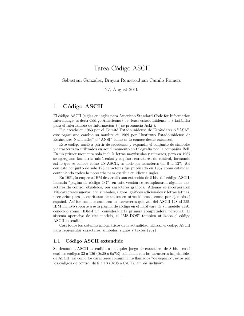 Tarea Código Ascii