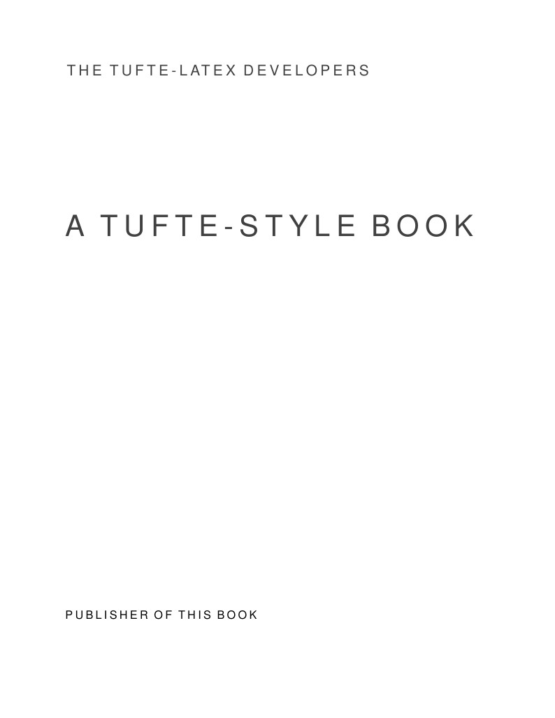 Book design inspired by Edward Tufte
