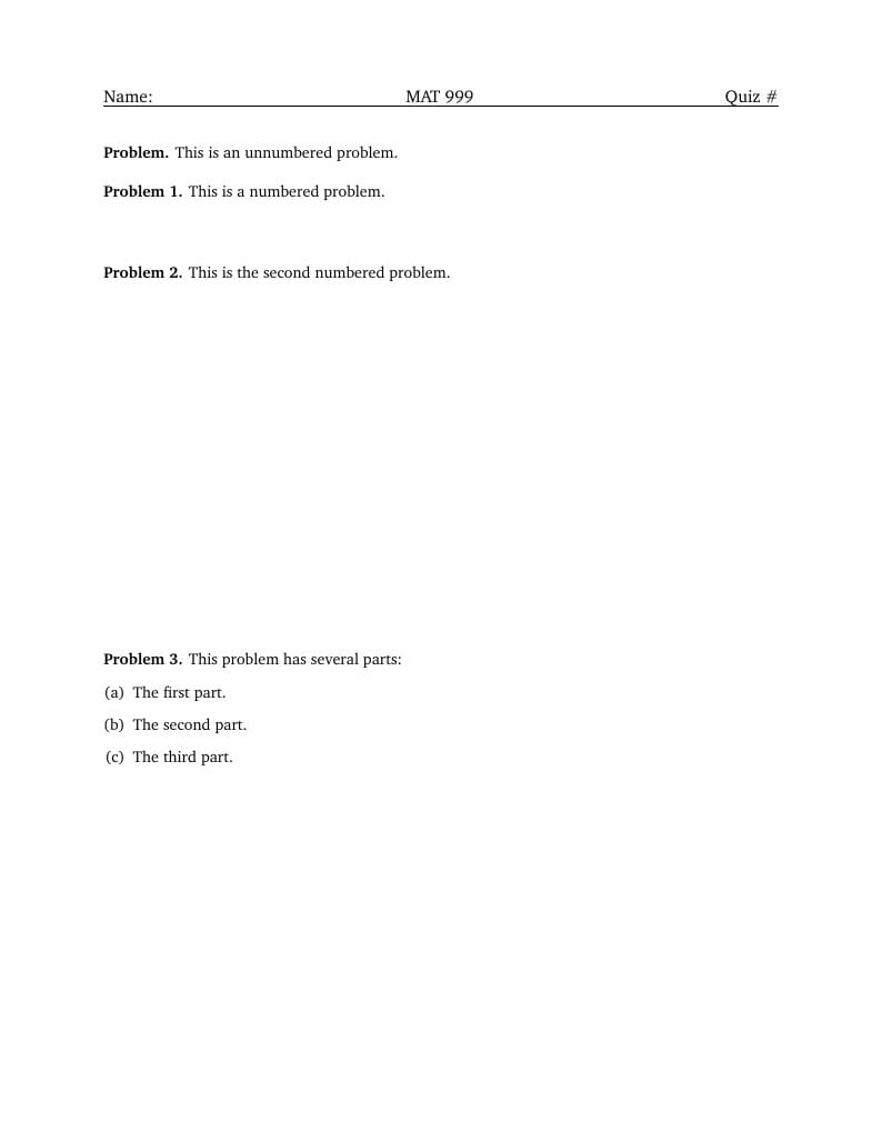 Quiz Template
