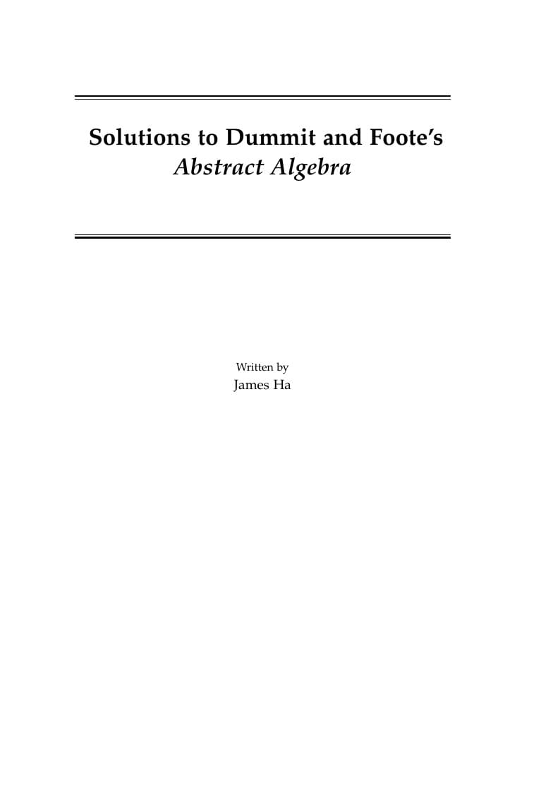 Dummit and Foote Chapter 1 Solutions