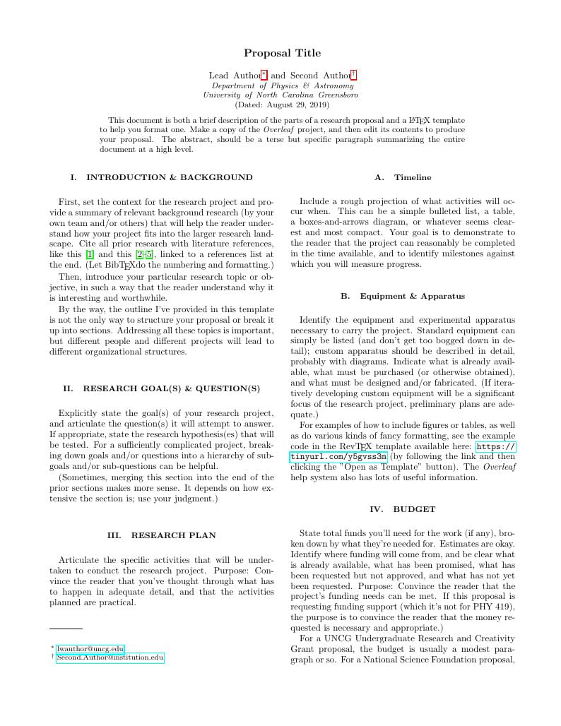 UNCG PHY 419 F'19 Proposal Template